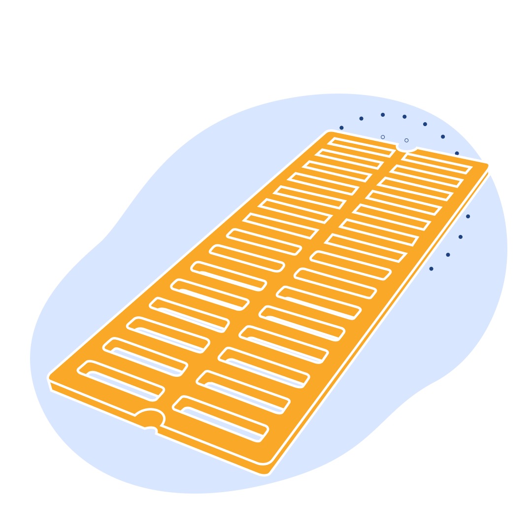 Ливневая решетка чугунная 280х750х20 мм 18 кг СЧ20