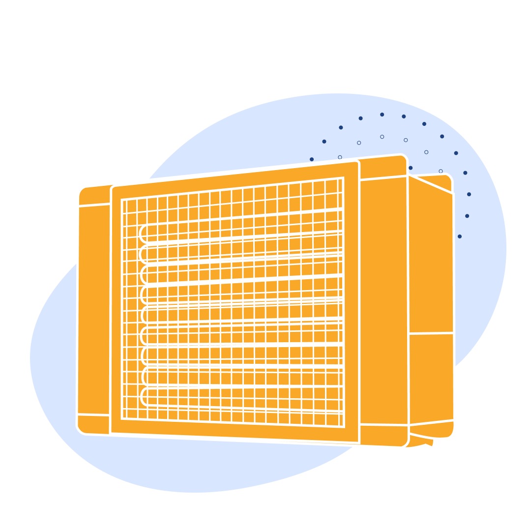 Электрокалорифер 1020x745x580 мм 16 кВт 1250 м3/час