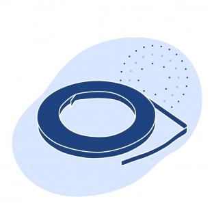 Лента с полимерным покрытием 1.65 мм ПВХ ГОСТ 34180-2017