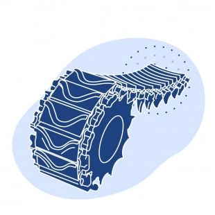Металлический трак ПК 01.875.13.01 78 кг